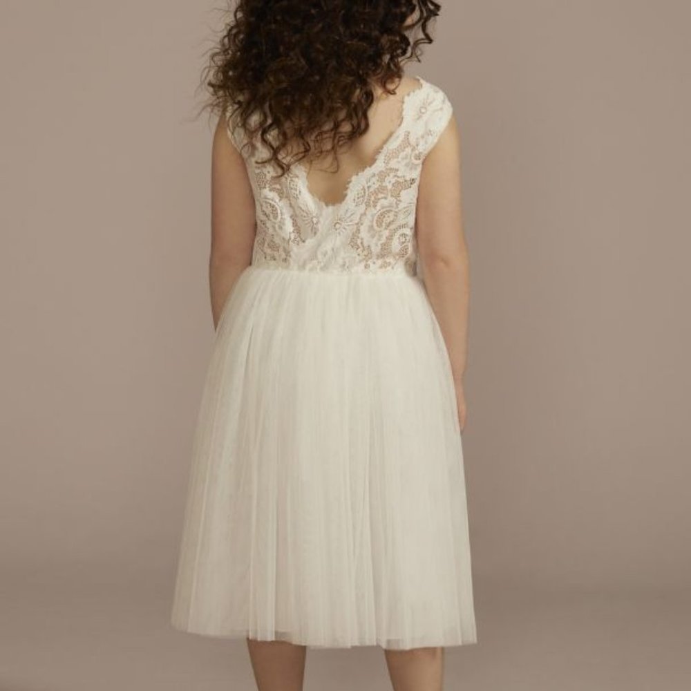 Lace Bodice Tank Flower Girl Easter or Holy Communion Dress NWT Sz 10 Soft White - Picture 3 of 6